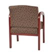 Scranton & Co Visitor's Chair in Cocoa Fabric with Cherry Wood Frame