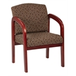 Scranton & Co Visitor's Chair in Cocoa Fabric with Cherry Wood Frame
