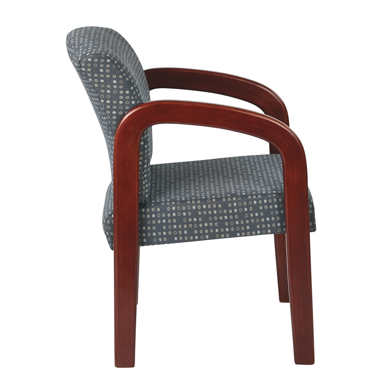 Scranton & Co Visitor's Chair in Ash Fabric with Cherry Wood Frame