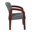 Scranton & Co Visitor's Chair in Ash Fabric with Cherry Wood Frame