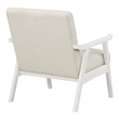 Scranton & Co Mid-Century Cantilever Chair in Linen White Antique White Frame