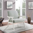 Scranton & Co Mid-Century Cantilever Chair in Smoke Gray Antique White Frame