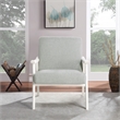 Scranton & Co Mid-Century Cantilever Chair in Smoke Gray Antique White Frame