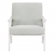 Scranton & Co Mid-Century Cantilever Chair in Smoke Gray Antique White Frame