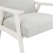 Scranton & Co Mid-Century Cantilever Chair in Smoke Gray Antique White Frame