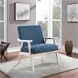 Scranton & Co Mid-Century Cantilever Chair in Navy Antique White Frame