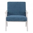 Scranton & Co Mid-Century Cantilever Chair in Navy Antique White Frame