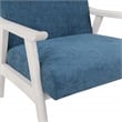Scranton & Co Mid-Century Cantilever Chair in Navy Antique White Frame