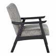 Scranton & Co Mid-Century Cantilever Chair in Graphite Gray Black Frame