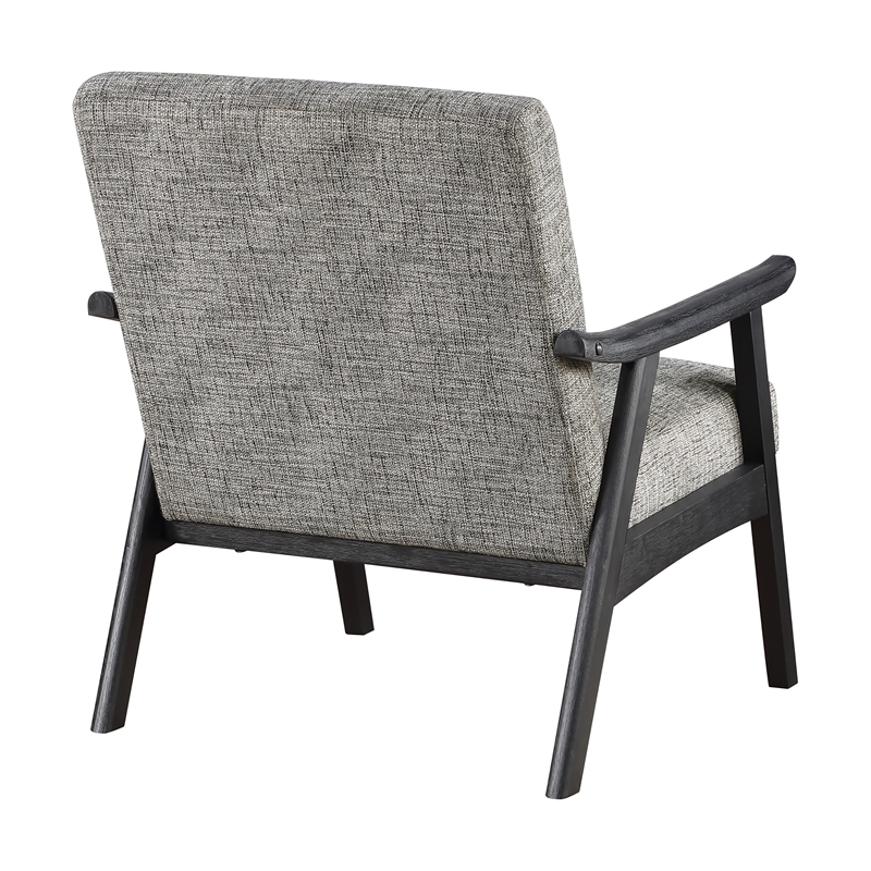 Scranton & Co Mid-Century Cantilever Chair in Graphite Gray Black Frame