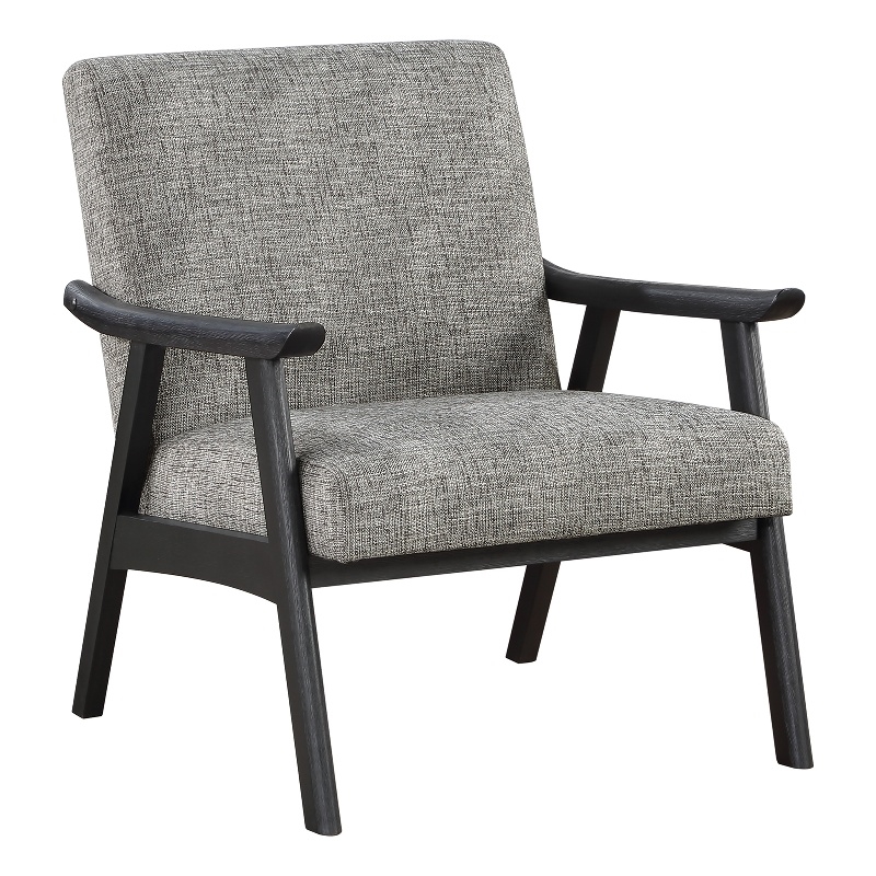 Scranton & Co Mid-Century Cantilever Chair in Graphite Gray Black Frame