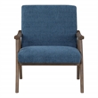 Scranton & Co Mid-Century Cantilever Chair in Navy Brushed Brown Frame