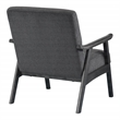Scranton & Co Mid-Century Cantilever Chair in Charcoal Black Frame