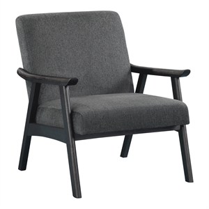 Scranton & Co Mid-Century Cantilever Chair in Charcoal Black Frame