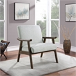 Scranton & Co Mid-Century Cantilever Chair in Smoke Gray Brushed Brown Frame