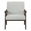 Scranton & Co Mid-Century Cantilever Chair in Smoke Gray Brushed Brown Frame