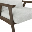 Scranton & Co Mid-Century Cantilever Chair in Smoke Gray Brushed Brown Frame