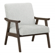 Scranton & Co Mid-Century Cantilever Chair in Smoke Gray Brushed Brown Frame