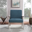 Scranton & Co Mid-Century Cantilever Chair in Azure Blue Brushed Gray Frame