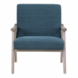 Scranton & Co Mid-Century Cantilever Chair in Azure Blue Brushed Gray Frame