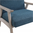 Scranton & Co Mid-Century Cantilever Chair in Azure Blue Brushed Gray Frame