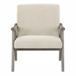 Scranton & Co Mid-Century Cantilever Chair in Gray Fabric Brushed Gray Frame