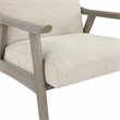 Scranton & Co Mid-Century Cantilever Chair in Gray Fabric Brushed Gray Frame