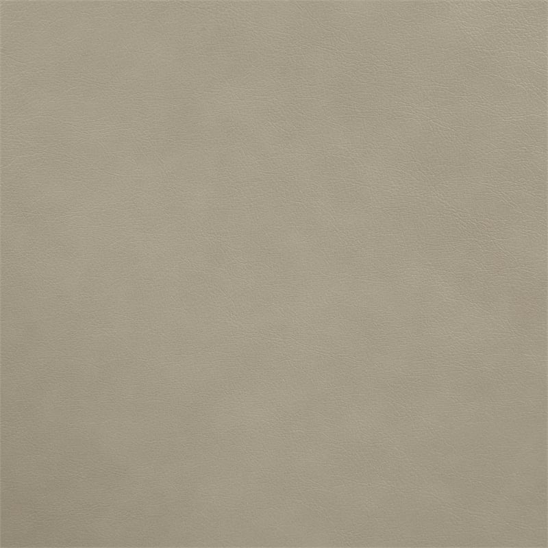 Scranton & Co Button Tufted Office Chair in Taupe Faux Leather Bronze Base