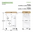 Scranton & Co Farmhouse Kitchen Cart Butcher Block Top in White Wood Finish