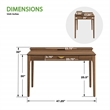 Scranton & Co Desk with Storage Hutch in Majestic Walnut Engineered Wood