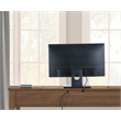 Scranton & Co Desk with Storage Hutch in Majestic Walnut Engineered Wood
