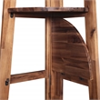 Scranton & Co 5-Shelf Corner Folding Bookcase in Brown Acacia Wood Finish