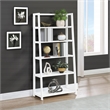Scranton & Co 5-Shelf Folding Bookcase in Willow White Wood Finish