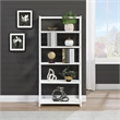 Scranton & Co 5-Shelf Folding Bookcase in Willow White Wood Finish