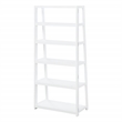 Scranton & Co 5-Shelf Folding Bookcase in Willow White Wood Finish