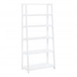 Scranton & Co 5-Shelf Folding Bookcase in Willow White Wood Finish