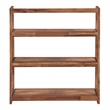 Scranton & Co 3-Shelf Folding Bookcase in Brown Acacia Wood Finish