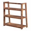 Scranton & Co 3-Shelf Folding Bookcase in Brown Acacia Wood Finish