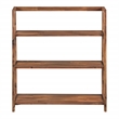 Scranton & Co 3-Shelf Folding Bookcase in Brown Acacia Wood Finish