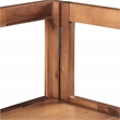 Scranton & Co 3-Shelf Folding Bookcase in Brown Acacia Wood Finish