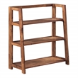 Scranton & Co 3-Shelf Folding Bookcase in Brown Acacia Wood Finish