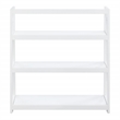 Scranton & Co 3-Shelf Folding Bookcase in Willow White Solid Wood