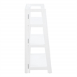 Scranton & Co 3-Shelf Folding Bookcase in Willow White Solid Wood
