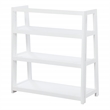 Scranton & Co 3-Shelf Folding Bookcase in Willow White Solid Wood