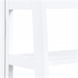 Scranton & Co 3-Shelf Folding Bookcase in Willow White Solid Wood