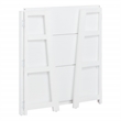 Scranton & Co 3-Shelf Folding Bookcase in Willow White Solid Wood