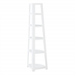 Scranton & Co 5-Shelf Corner Folding Bookcase in Willow White Solid Wood