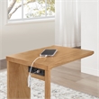 Scranton & Co Accent C-Table with Power Port in Natural Oak Wood Finish
