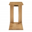 Scranton & Co Accent C-Table with Power Port in Natural Oak Wood Finish
