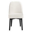Scranton & Co Linen Fabric Dining Chair 2-Pack with Black Finish Wood Frame